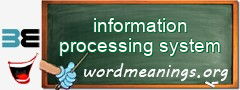 WordMeaning blackboard for information processing system